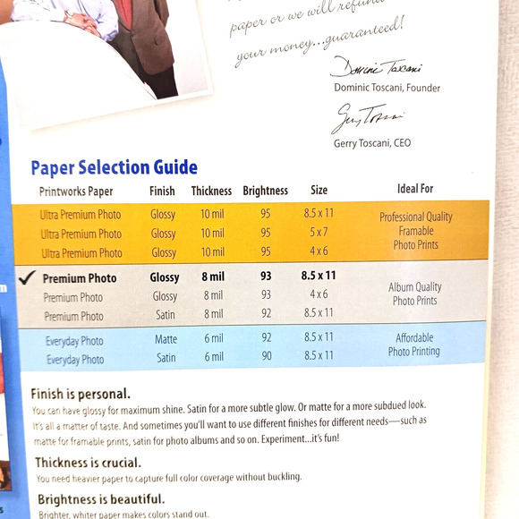 PRINT WORKS Glossy Photo Paper 8.5x11'' High Quality 18 Sheets - Picture 5 of 16